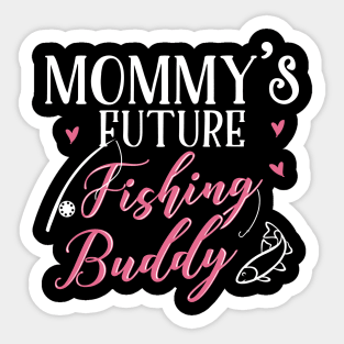 Fishing Mom and Baby Matching T-shirts Gift Sticker